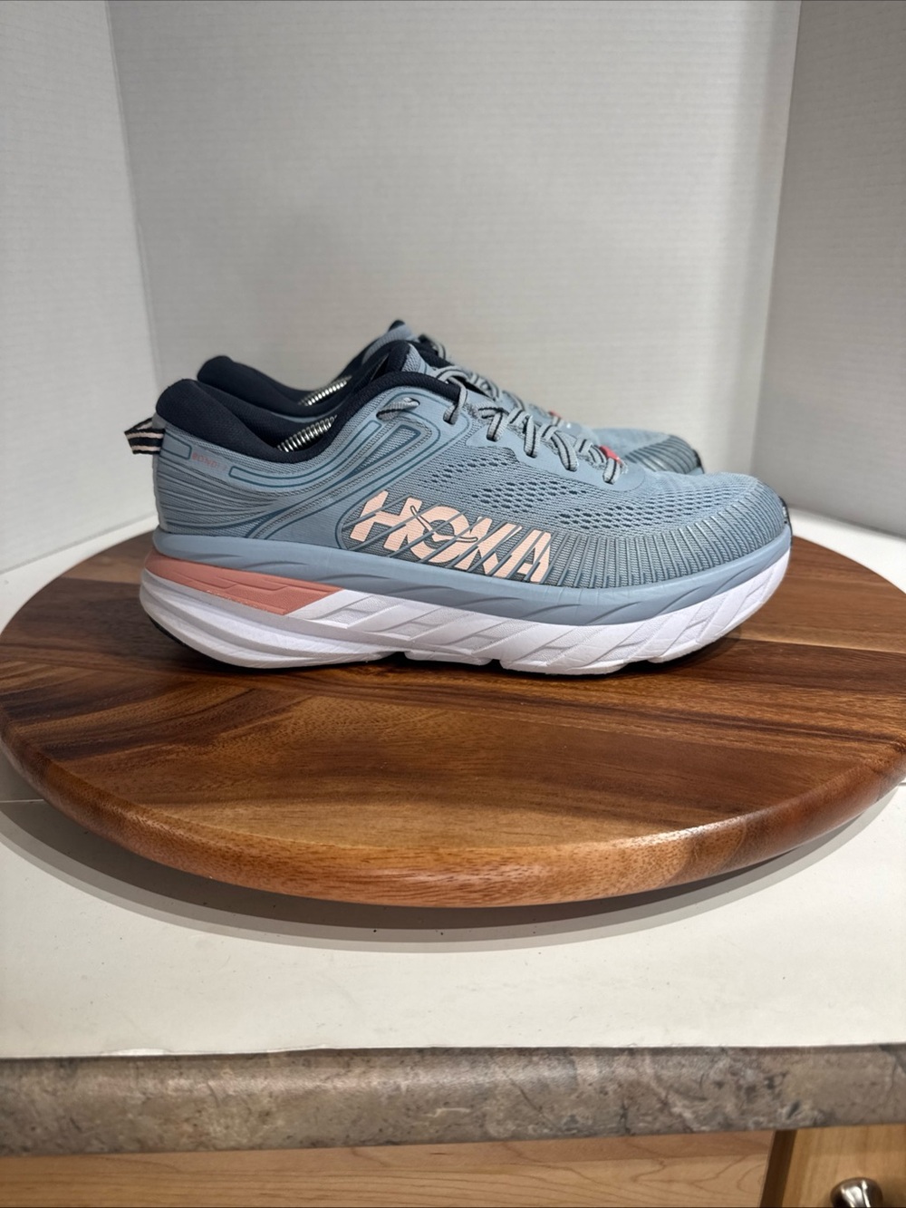 Hoka One One Bondi 7 Women's Size 9 Running Shoes Harbor Mist Sharkskin